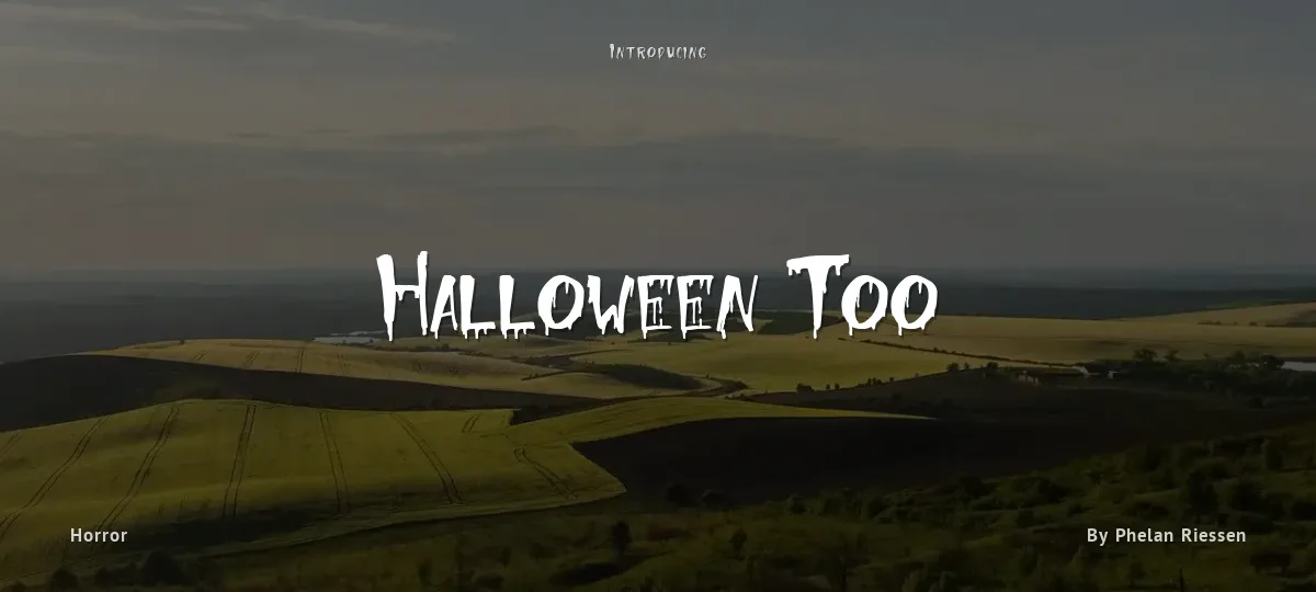 Halloween Too font preview