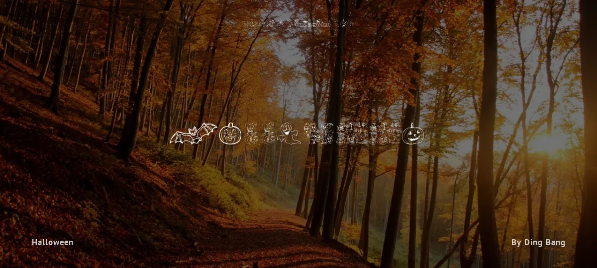 Halloween font preview
