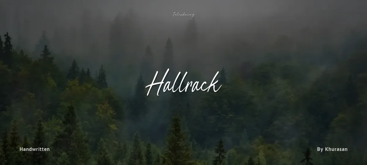 Hallrack font preview