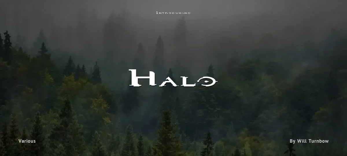 Halo font preview