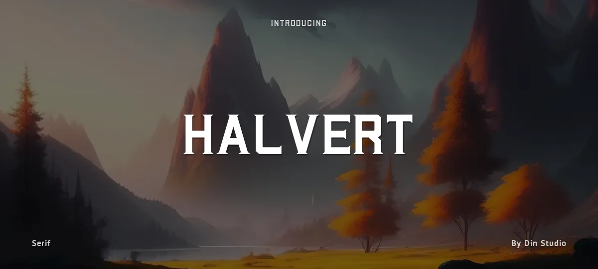 Halvert font preview