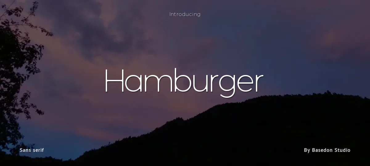 Hamburger font preview