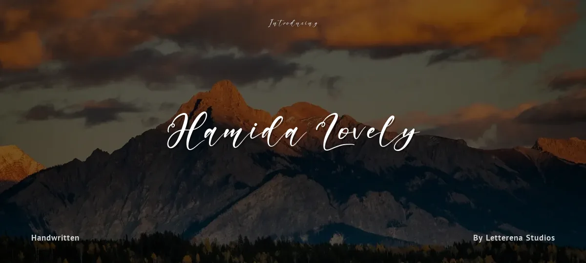 Hamida Lovely font preview