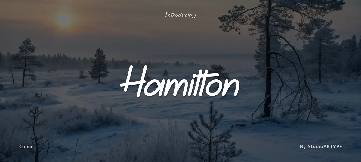Hamilton font preview