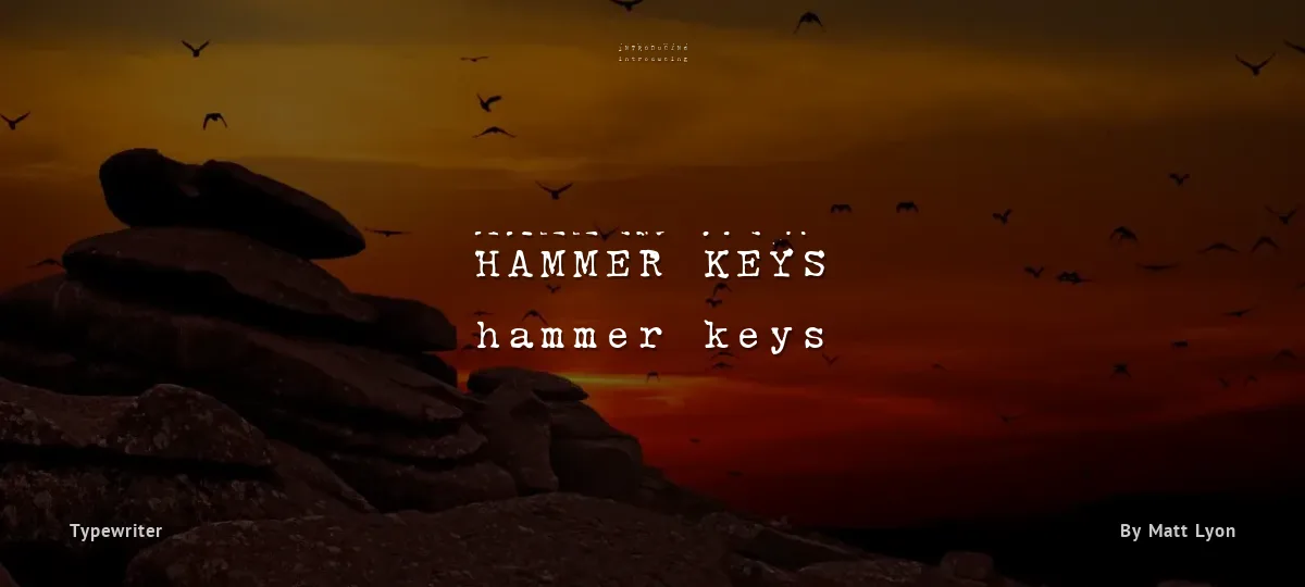 Hammer Keys font preview