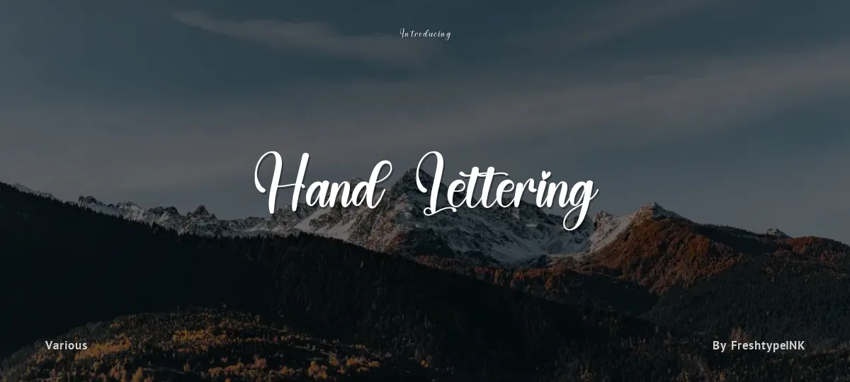 Hand Lettering font preview