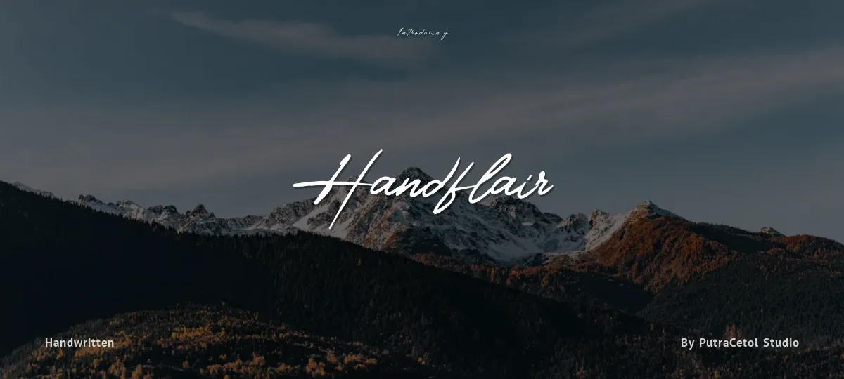 Handflair font preview