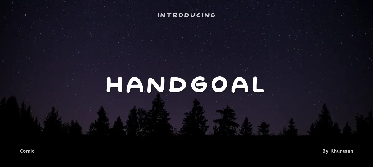 Handgoal font preview