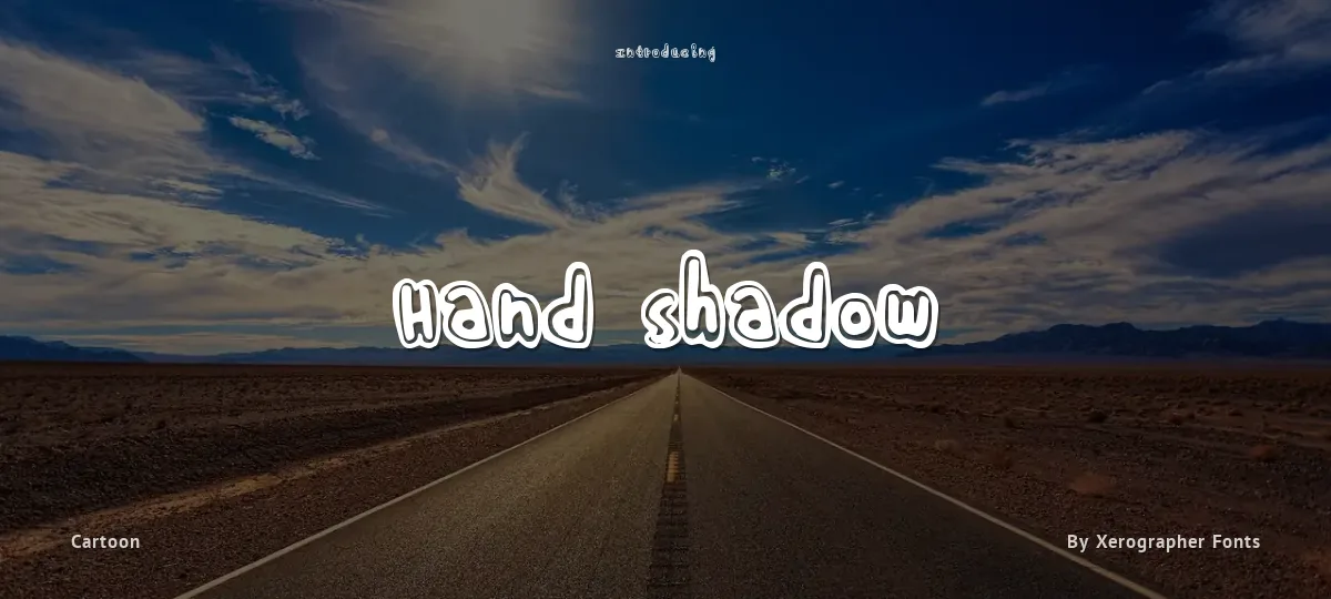 Hand Shadow font preview