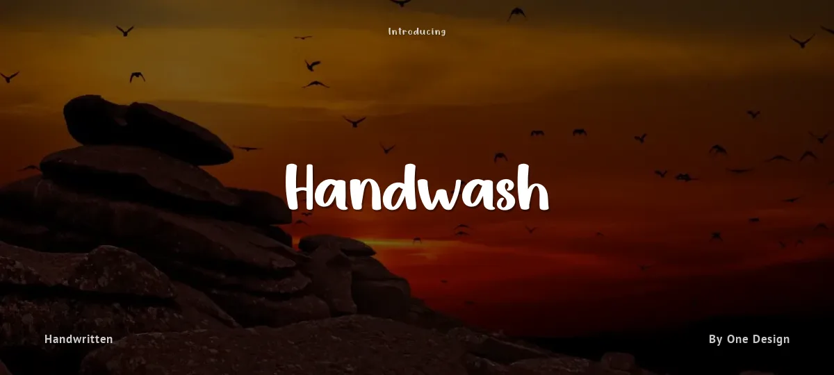 Handwash font preview