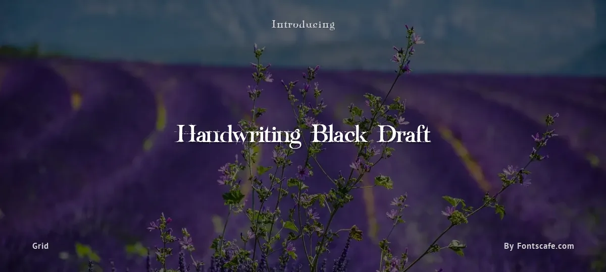 Handwriting Black Draft font preview