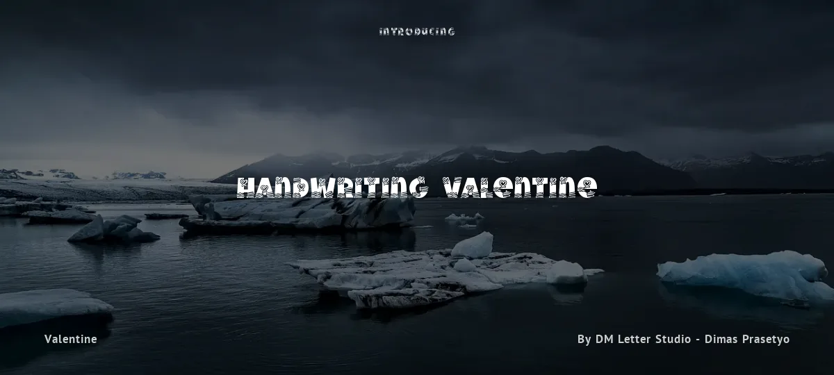 Handwriting Valentine font preview