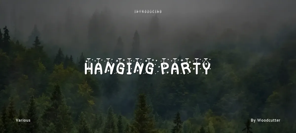 Hanging Party font preview