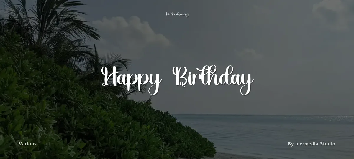 Happy Birthday font preview