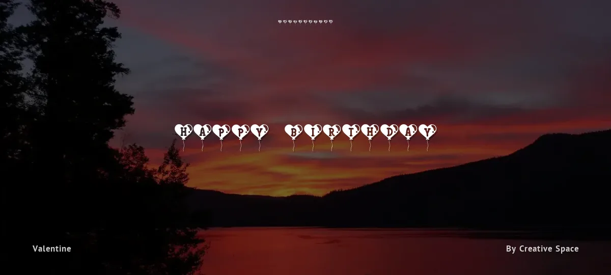 Happy Birthday font preview