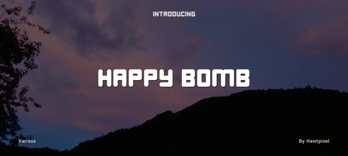 Happy Bomb font preview