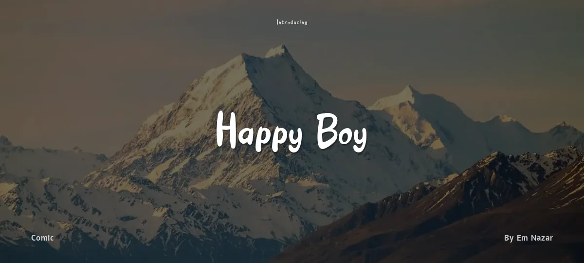 Happy Boy font preview