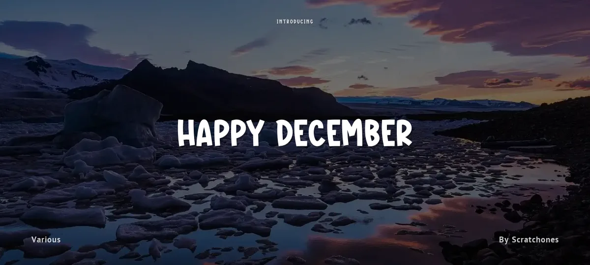 Happy December font preview