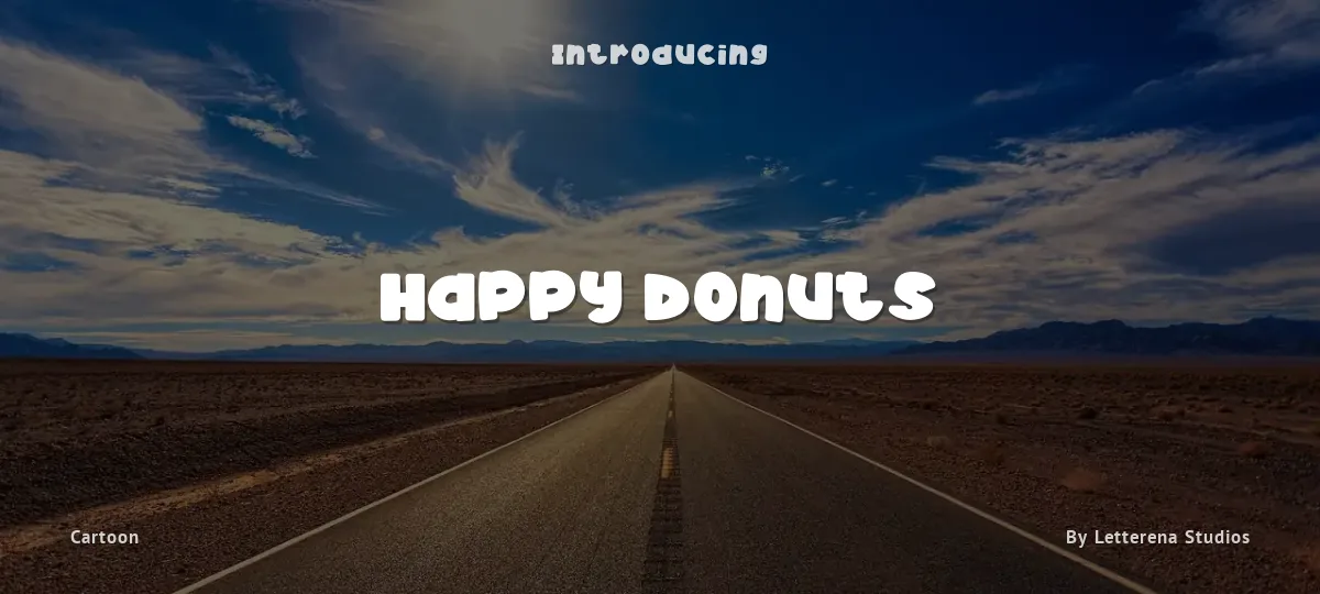 Happy Donuts font preview