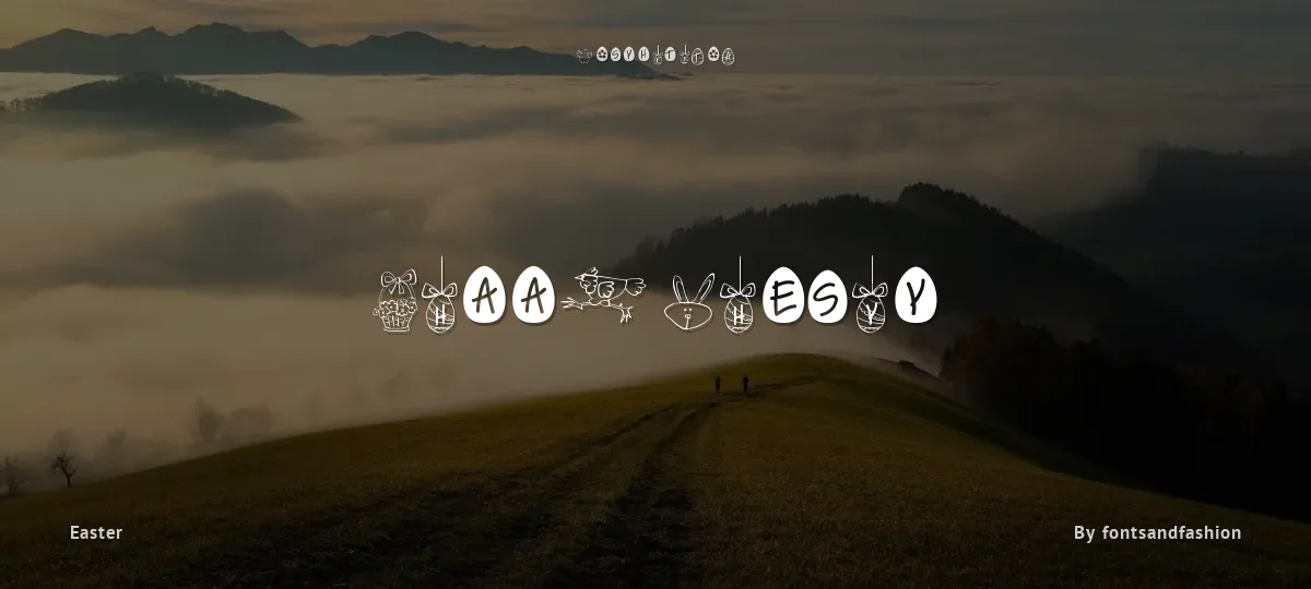 Happy Easter font preview