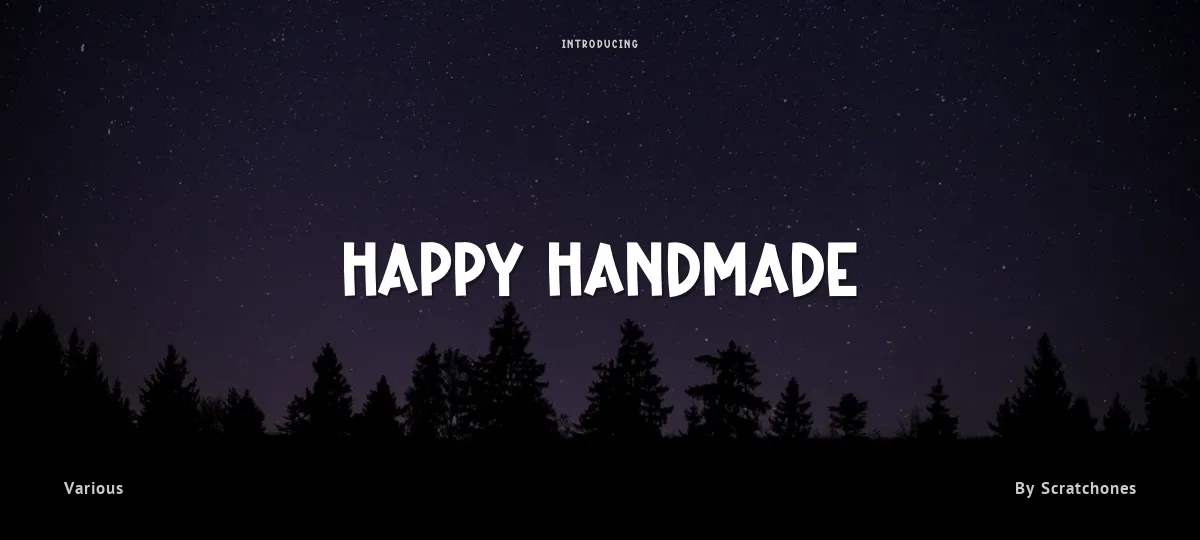 Happy Handmade font preview
