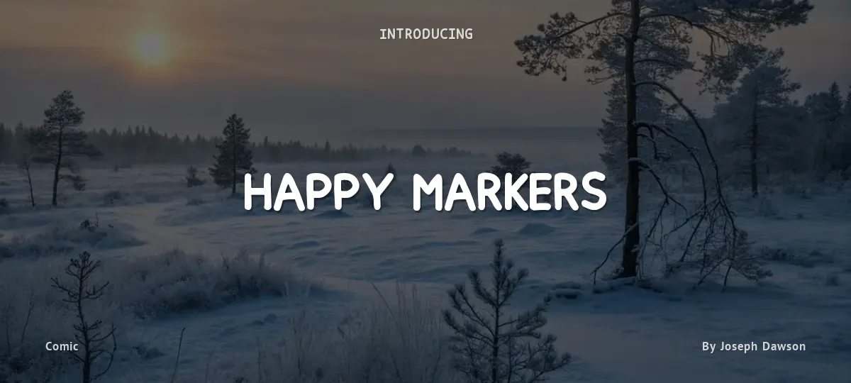 Happy Markers font preview