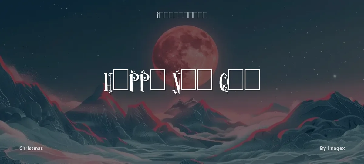 Happy New One font preview