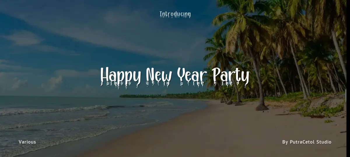 Happy New Year Party font preview