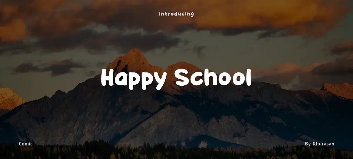 Happy School font preview