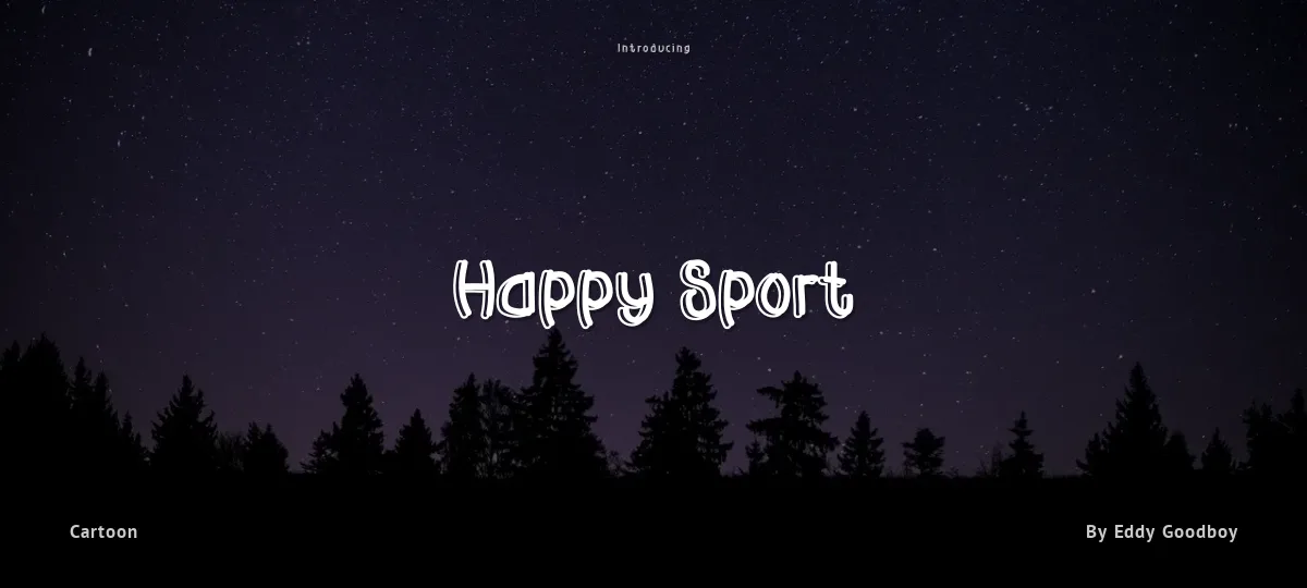Happy Sport font preview