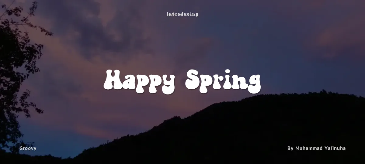 Happy Spring font preview