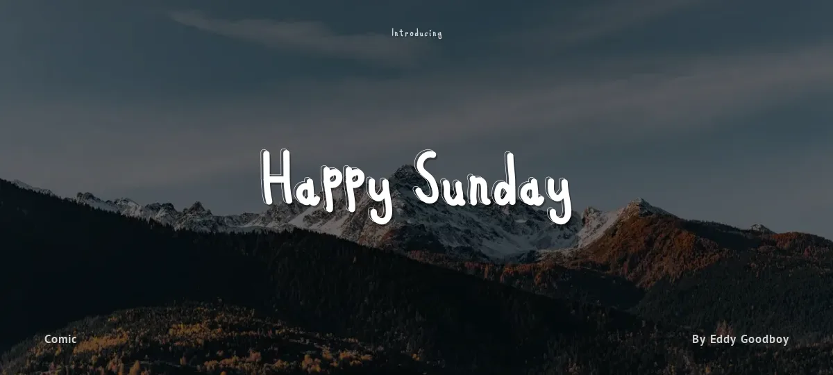 Happy Sunday font preview