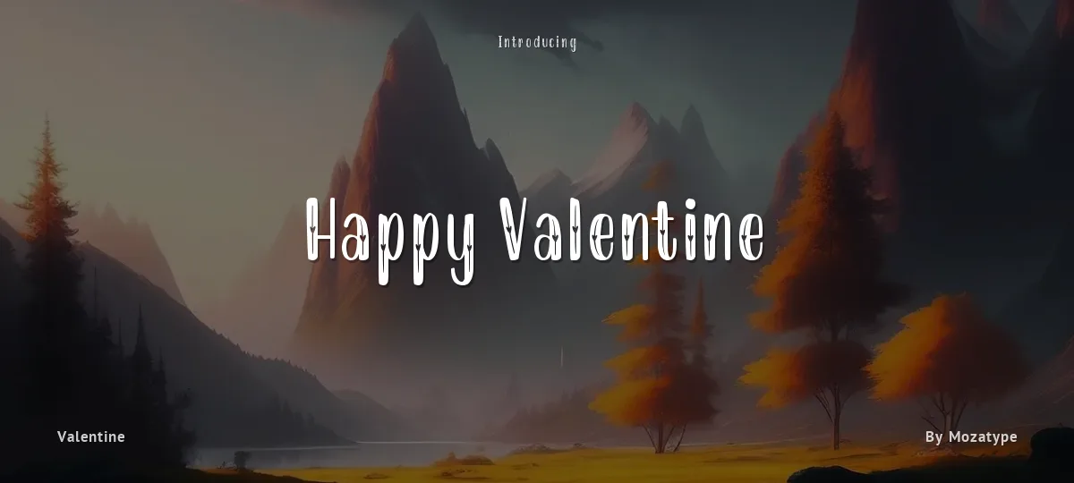 Happy Valentine font preview