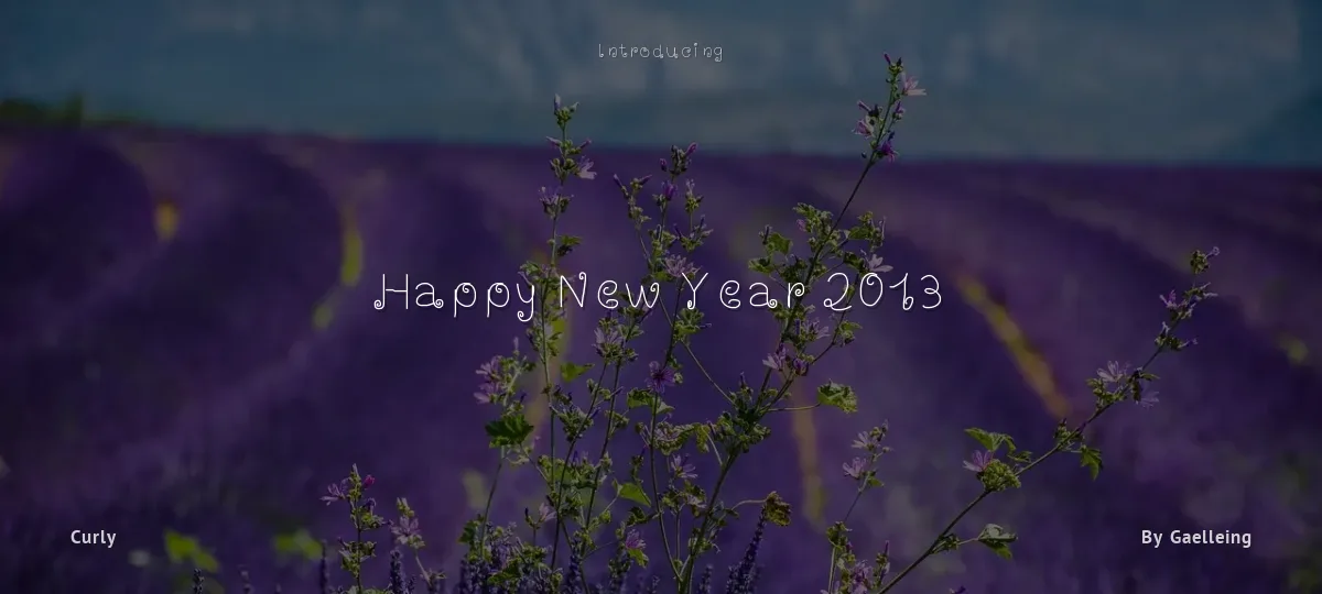 Happy New Year 2013 font preview