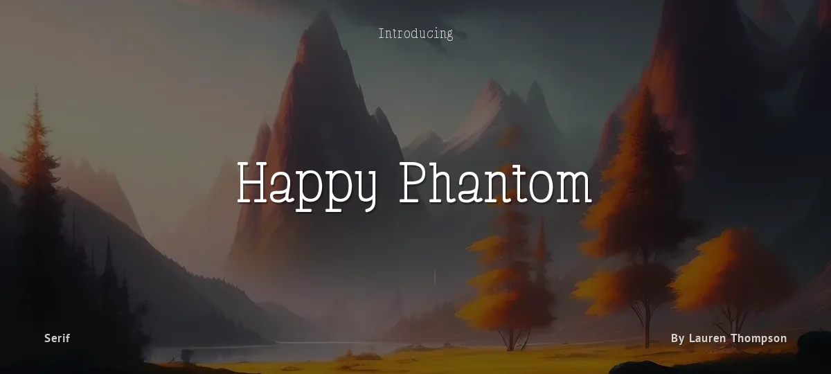 Happy Phantom font preview