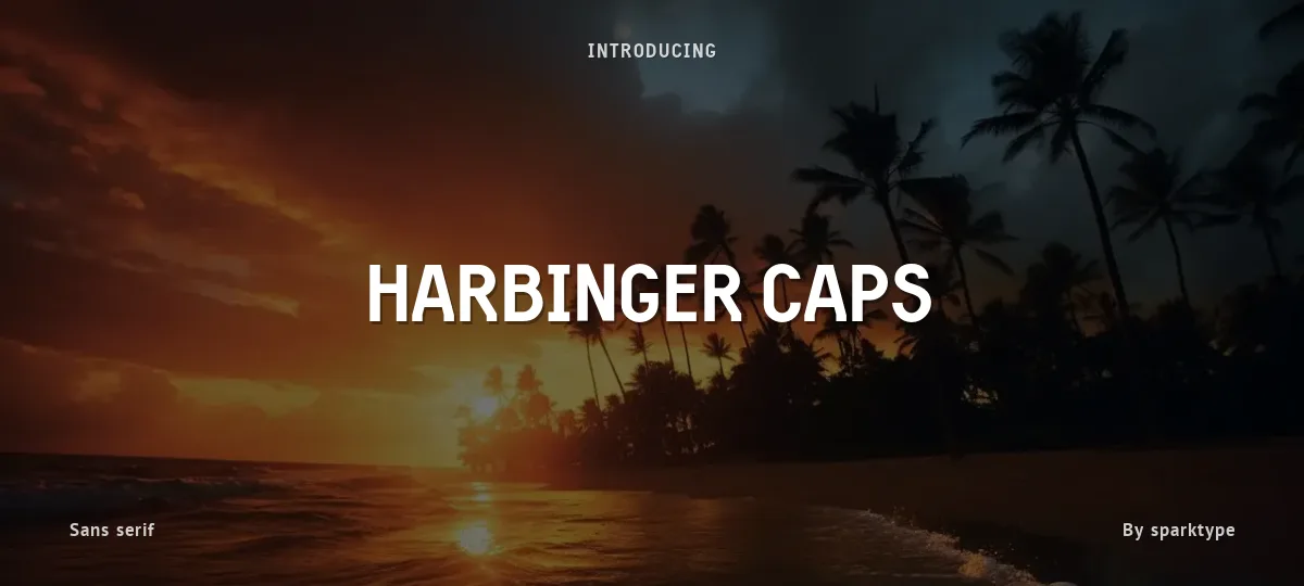 Harbinger Caps font preview