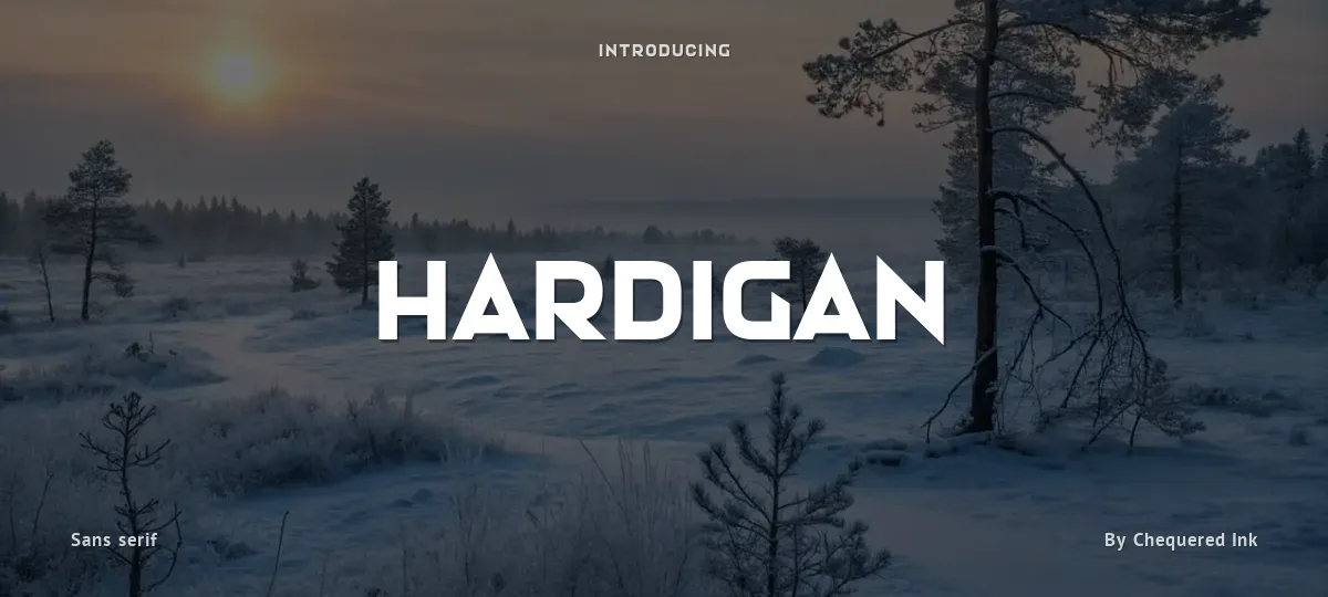 Hardigan font preview