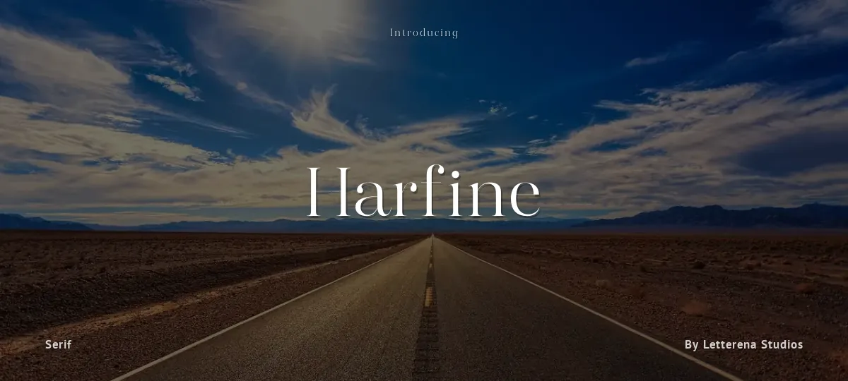 Harfine font preview