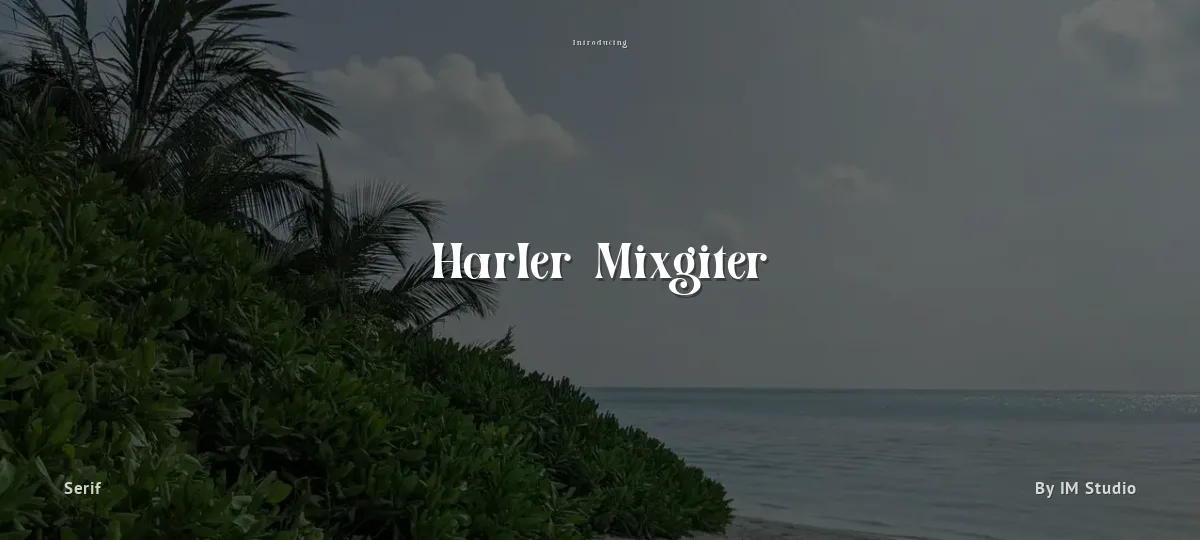 Harler Mixgiter font preview