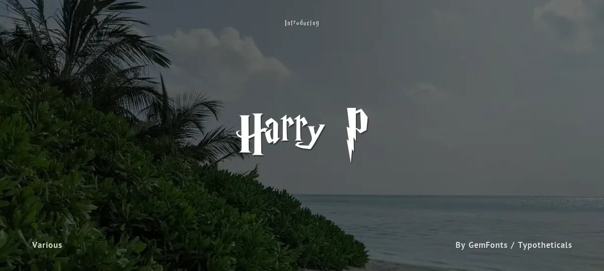 Harry P font preview