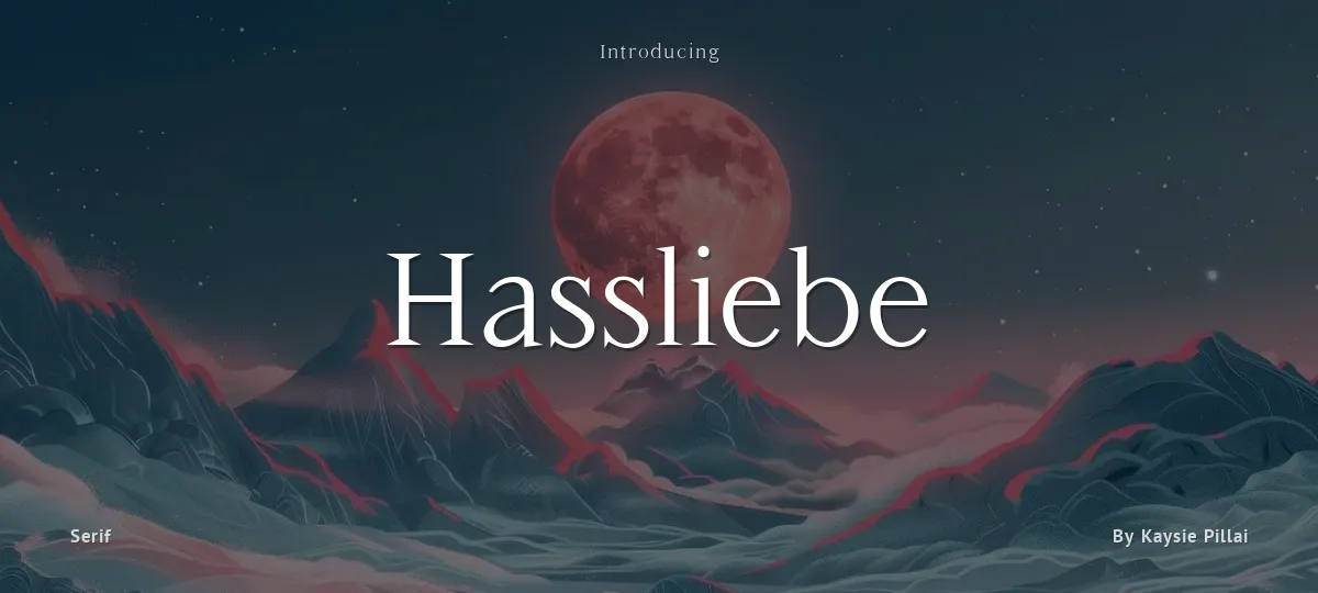 Hassliebe font preview