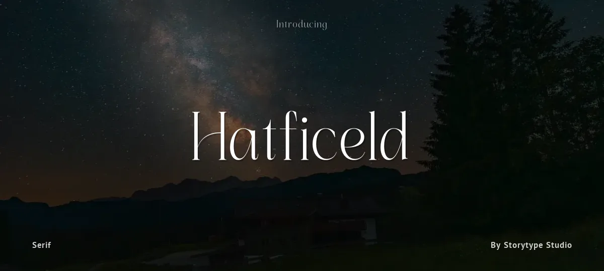 Hatficeld font preview