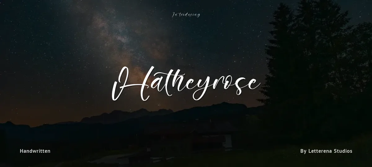 Hatheyrose font preview