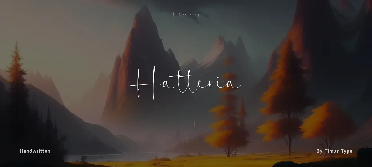 Hatteria font preview