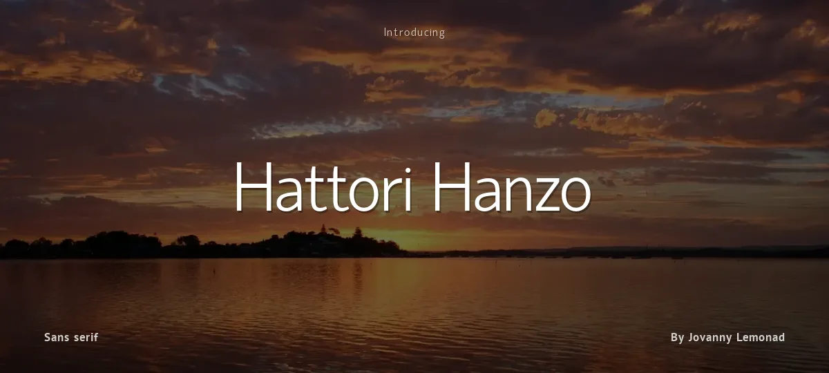 Hattori Hanzo font preview