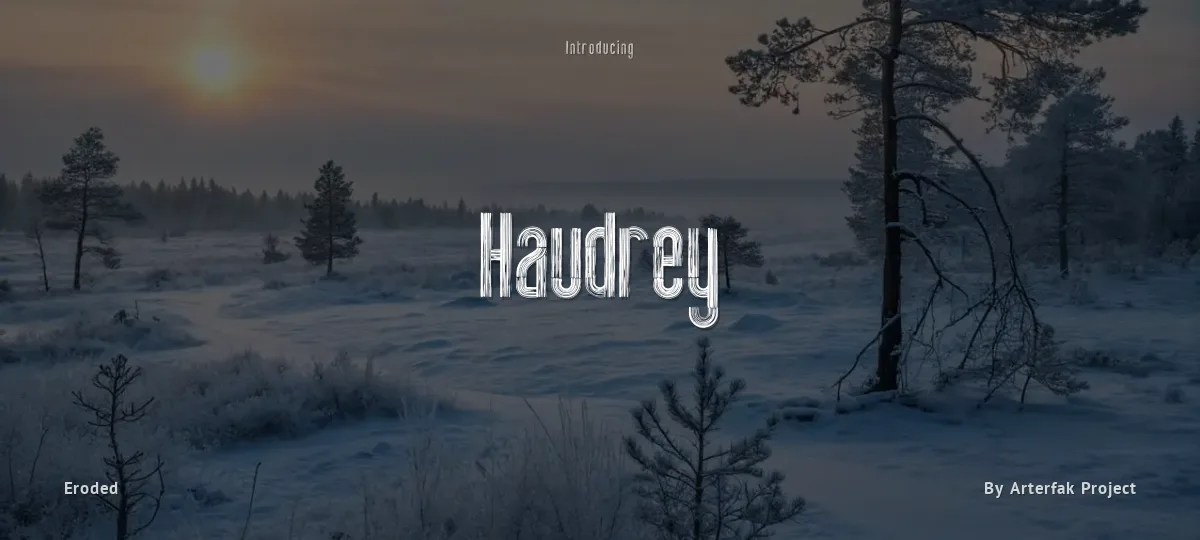 Haudrey font preview