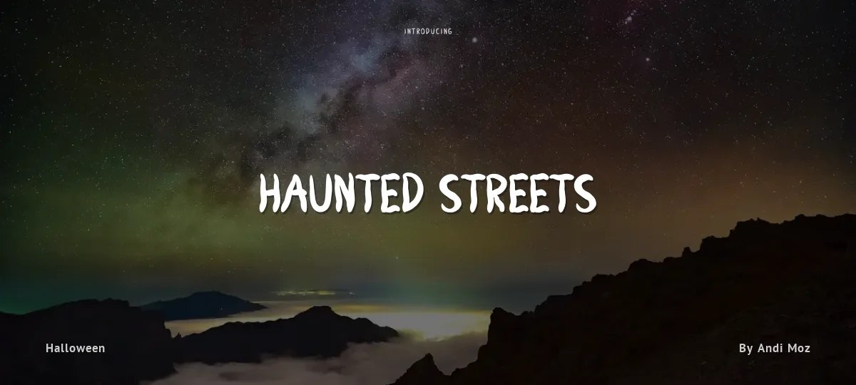 Haunted Streets font preview