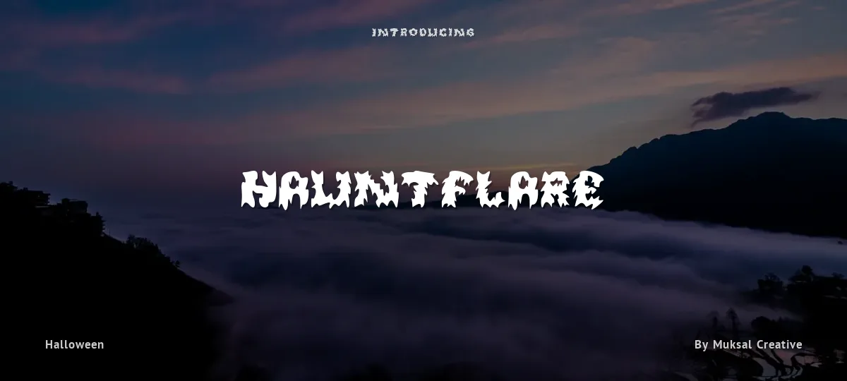 Hauntflare font preview