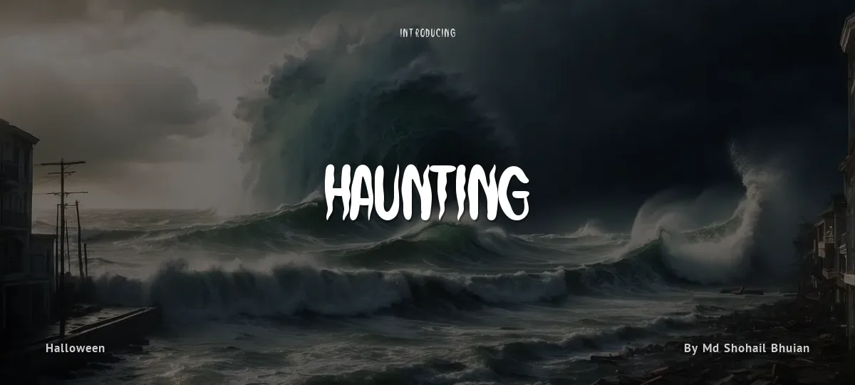 Haunting font preview