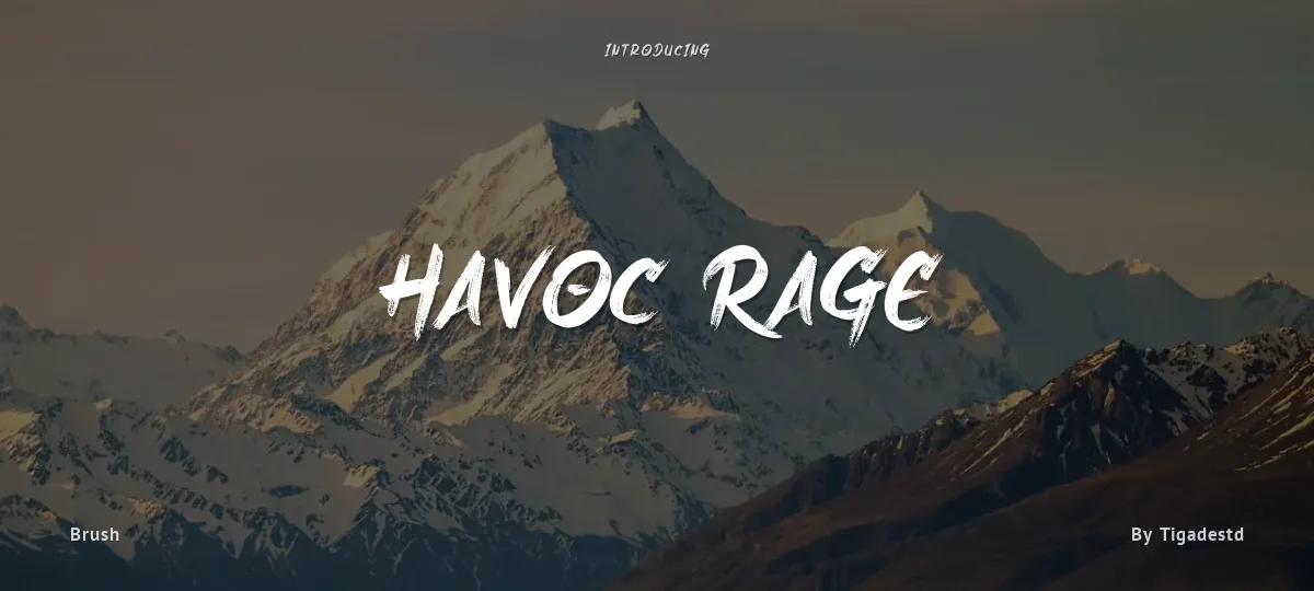 Havoc Rage font preview